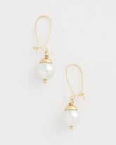 Chico's | Mixed Metal Stud Earrings/ Pearl