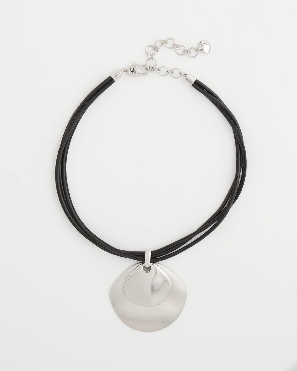 Chico's | Silver Pendant On Cord/ Silver