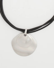 Chico's | Silver Pendant On Cord/ Silver