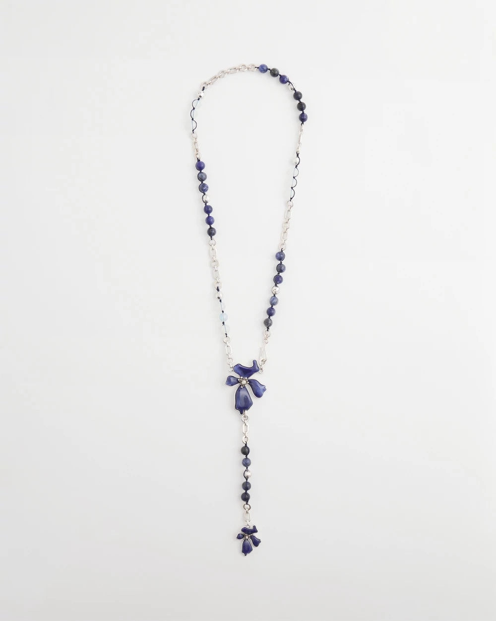 Chico's | Blue Flower Long Y-Necklace/ Blue