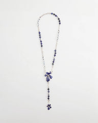 Chico's | Blue Flower Long Y-Necklace/ Blue