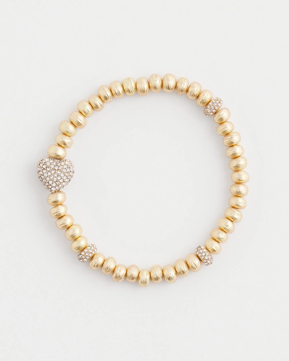 Chico's | Gold Heart Stretch Bracelet/ Gold