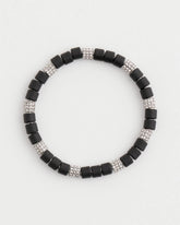 Chico's | Black Barrel Bead Stretch Bracelet/ Black