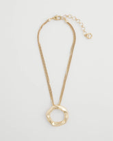 Chico's | Short Circle Pendant/ Gold