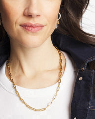 Chico's | Mixed Metal Heart Charm Necklace/ Mixed Metals