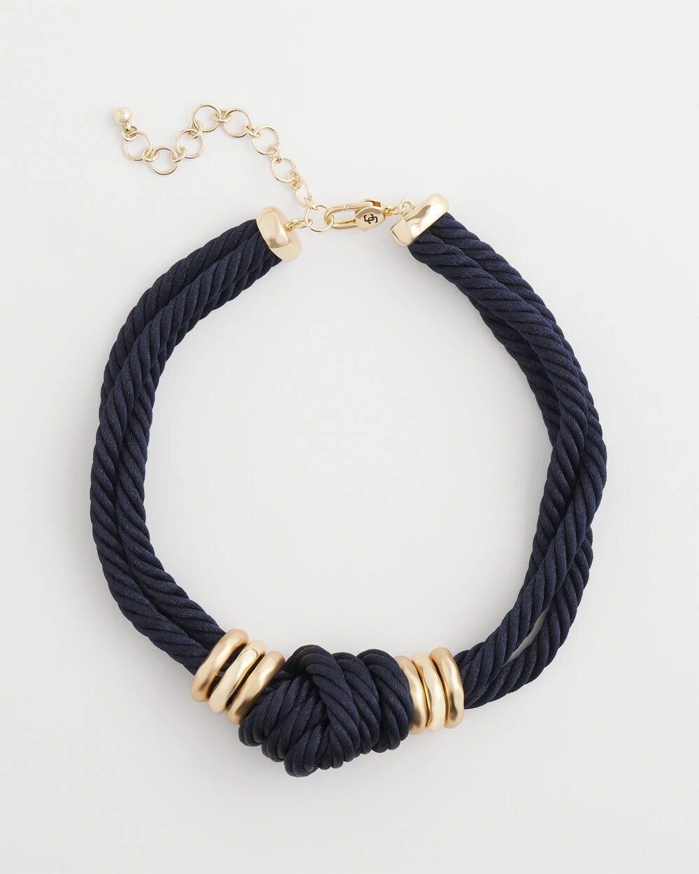Chico's | Navy Knot Rope Necklace/ Navy