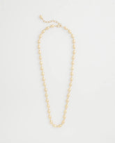 Chico's | Gold Bead Long Single Strand Necklace/ Gold