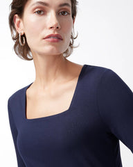 Chico's | Touch of Cool™ Square Neck Tee/ Classic Navy