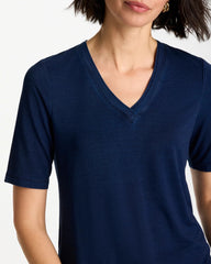 Chico's | Cotton Slub V-Neck Tee/ Riviera Authentic