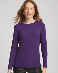 Chico's | Touch of Cool™ Layering Tee/ Purple Elixir