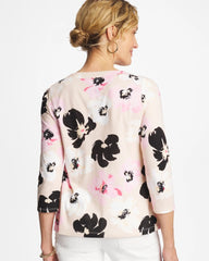 Chico's | Printed Pima 3/4 Sleeve Tee/ Sweet Blossom