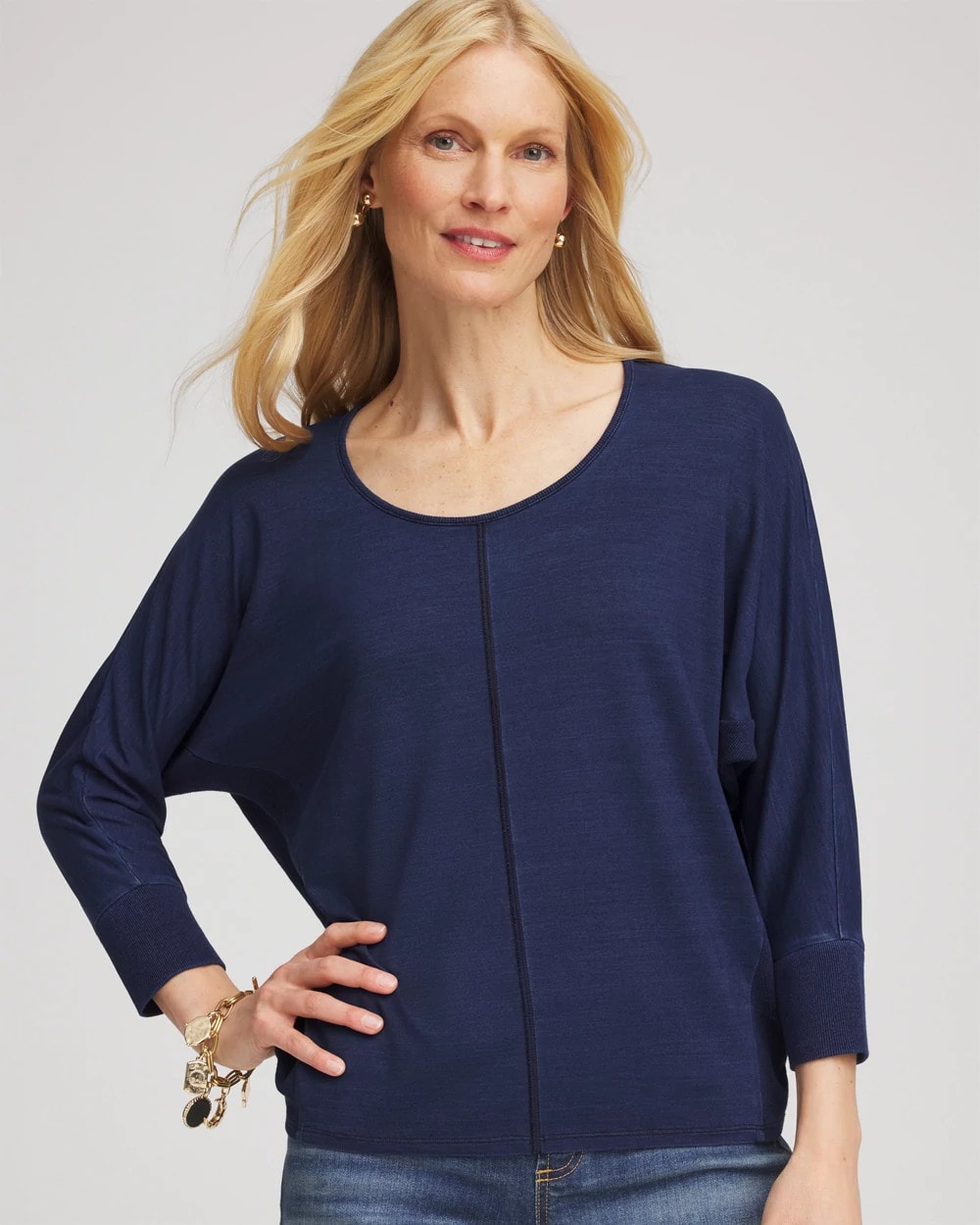 Chico's | Dolman Denim Tee/ Riviera Authentic