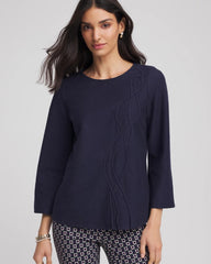 Chico's | Denim Soutache Top/ Denim