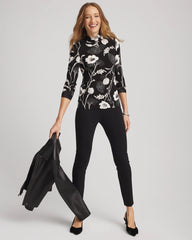Chico's | Touch of Cool™ Mockneck Layering Tee/ Black