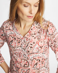 Chico's | Pima 3/4 Sleeve Tee/ Rose Smoke