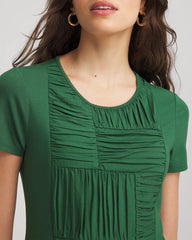 Chico's | Jersey Knit Ruched Front Tee/ Palm Leaf