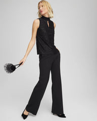 Chico's | Burnout Mockneck Tank/ Black