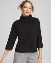 Chico's | Jacquard Cozy Turtleneck/ Black