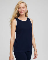 Chico's | Travelers™ Tipped Sweater Shell Tank/ Travelers India Ink