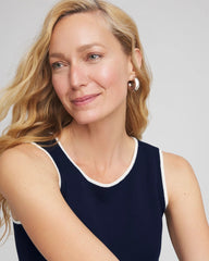 Chico's | Travelers™ Tipped Sweater Shell Tank/ Travelers India Ink