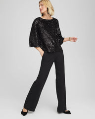Chico's | Sparkling Sequin Party Tee/ Black
