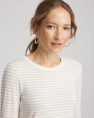 Chico's | Metallic Layering Tee/ English Cream