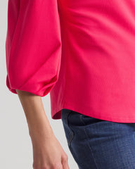 Chico's | Cotton Tuck Sleeve Tee/ Dried Roses