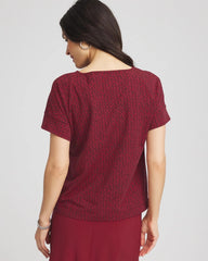 Chico's | Zenergy® UPF Geo-Print Dolman Top/ Russet Red