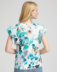 Chico's | Touch of Cool™ Flutter Sleeve Tee/ Alabaster