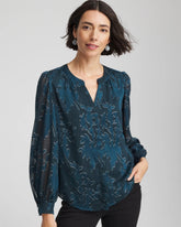 Chico's | Novelty Texture Blouse/ Teal Shadow