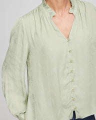 Chico's | Jacquard Georgette Peasant Blouse/ Sage Meadow