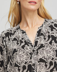 Chico's | Caviar Bead Georgette Blouse/ Black