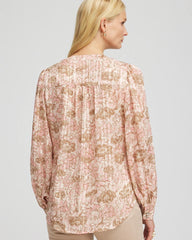 Chico's | Revival Bloom Chiffon Blouse/ Blushed