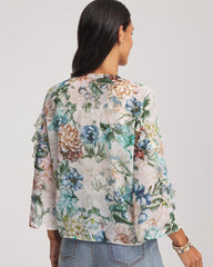 Chico's | Georgette Ruffled V-Neck Blouse/ Rose Smoke