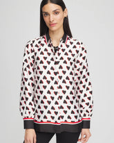 Chico's | Classic Valentine's Day Blouse/ Black