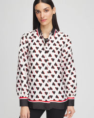 Chico's | Classic Valentine's Day Blouse/ Black