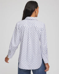 Chico's | No Iron™ Chain Connection Shirt/ Passport Blue