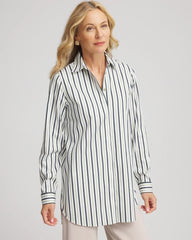 Chico's | No Iron™ Striped Shirt/ Sage Meadow