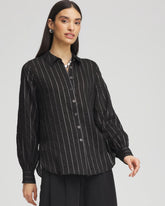 Chico's | Classic Soft Button-front Blouse/ Black