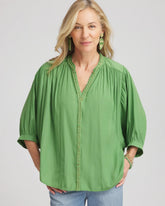 Chico's | Braided Batwing Blouse/ Salted Lime