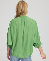 Chico's | Braided Batwing Blouse/ Salted Lime