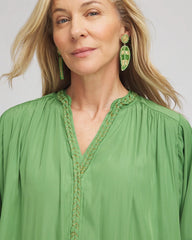 Chico's | Braided Batwing Blouse/ Salted Lime