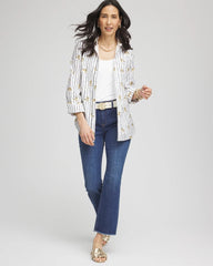 Chico's | No Iron™ Leopard Graphic Shirt/ Optic White