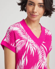 Chico's | Zenergy® Tropical Gauze Top/ Crushed Berries