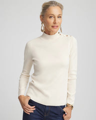 Chico's | Ella Mockneck Sweater/ English Cream