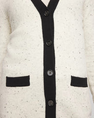 Chico's | Tipped Lady Jacket Cardigan/ English Cream
