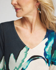 Chico's | Ella Glacier V-Neck Pullover/ Teal Shadow