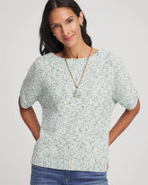 Chico's | Textured Dolman Pullover Sweater/ Blue Menthe