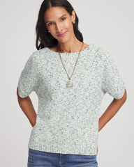 Chico's | Textured Dolman Pullover Sweater/ Blue Menthe