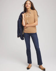 Chico's | Cashmere Elbow-Sleeve Sweater/ Camel